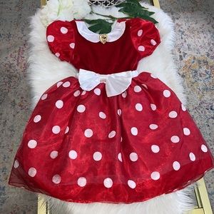 Disney Store - Classic Three Layer Minnie's Polkadot Dress - US Size 6/6X